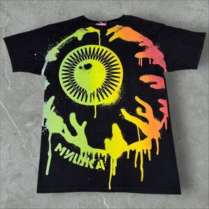Rare Y2K Mishka MNWKA Streetwear Overspray Eyeball Keep Watch T Shirt - Medium